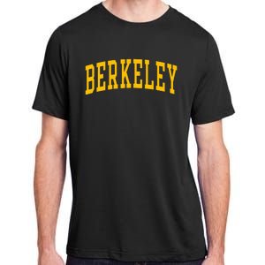 Berkeley Arched Varsity Text Yellow Berkeley Adult ChromaSoft Performance T-Shirt