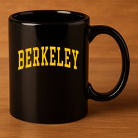 Berkeley Arched Varsity Text Yellow Berkeley 11oz C Handle Ceramic Mug
