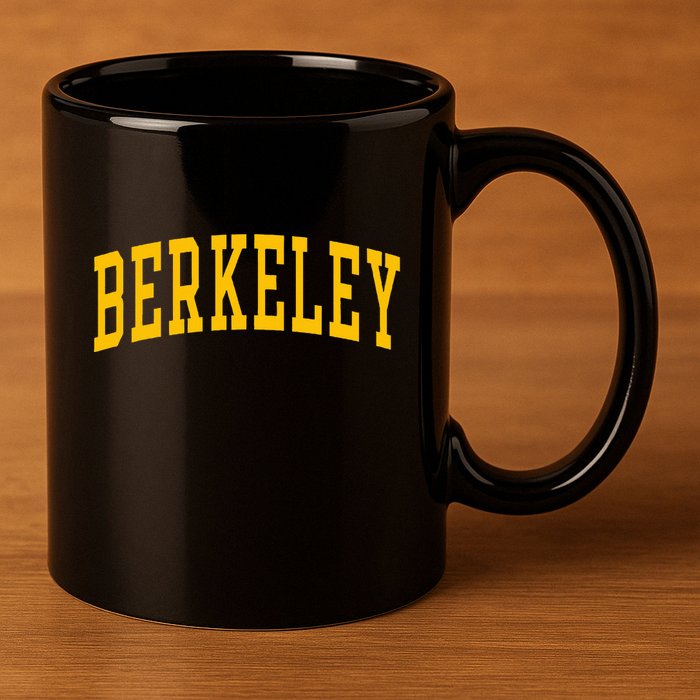 Berkeley Arched Varsity Text Yellow Berkeley 11oz C Handle Ceramic Mug
