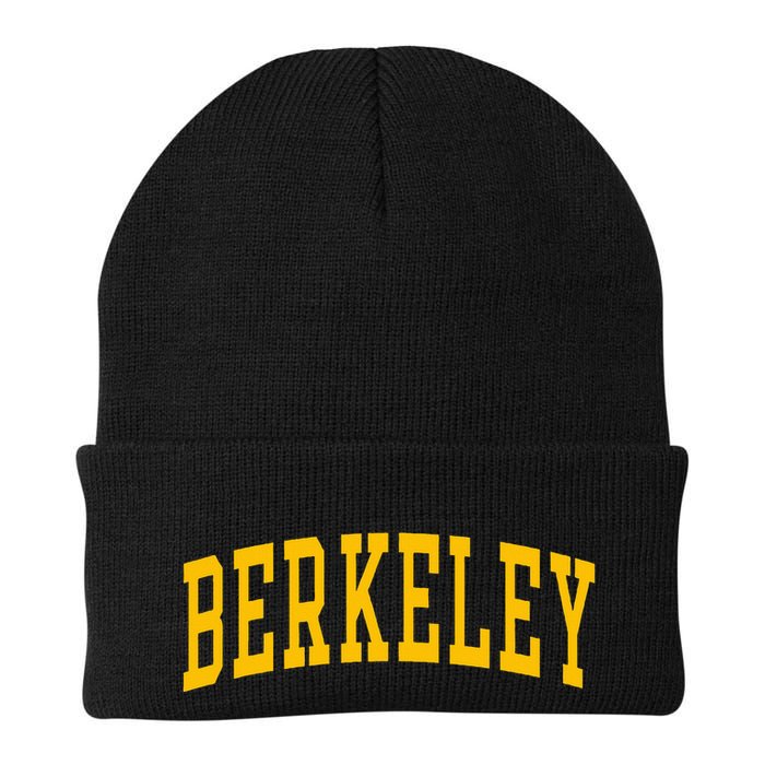 Berkeley Arched Varsity Text Yellow Berkeley Beanie