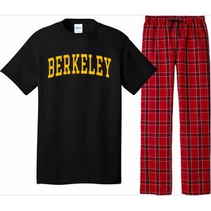 Berkeley Arched Varsity Text Yellow Berkeley Pajama Set