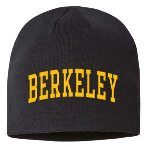 Berkeley Arched Varsity Text Yellow Berkeley Sustainable Beanie