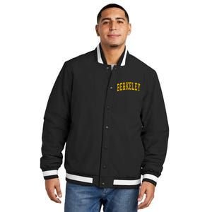 Berkeley Arched Varsity Text Yellow Berkeley Insulated Varsity Jacket