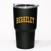 Berkeley Arched Varsity Text Yellow Berkeley Tumbler