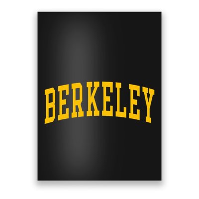 Berkeley Arched Varsity Text Yellow Berkeley Poster