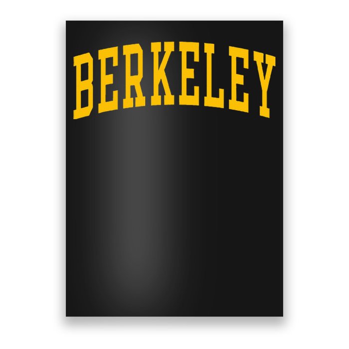 Berkeley Arched Varsity Text Yellow Berkeley Poster