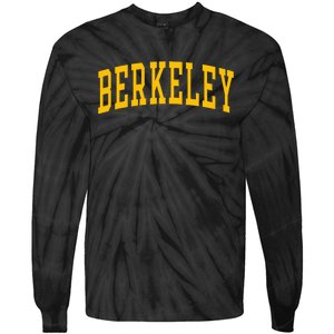 Berkeley Arched Varsity Text Yellow Berkeley Tie-Dye Long Sleeve Shirt