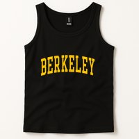 Berkeley Arched Varsity Text Yellow Berkeley Tank Top