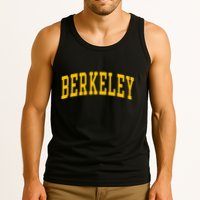 Berkeley Arched Varsity Text Yellow Berkeley Tank Top