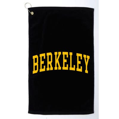 Berkeley Arched Varsity Text Yellow Berkeley Golf Towel
