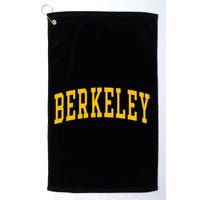 Berkeley Arched Varsity Text Yellow Berkeley Golf Towel