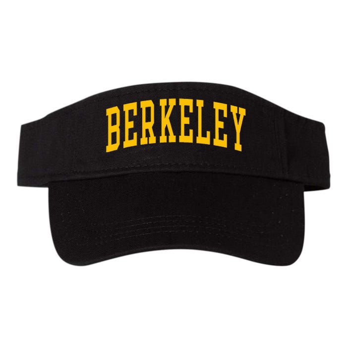 Berkeley Arched Varsity Text Yellow Berkeley Valucap Bio-Washed Visor