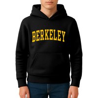 Berkeley Arched Varsity Text Yellow Berkeley Kids Hoodie