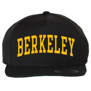 Berkeley Arched Varsity Text Yellow Berkeley Wool Snapback Cap