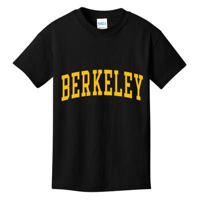 Berkeley Arched Varsity Text Yellow Berkeley Kids T-Shirt
