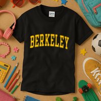 Berkeley Arched Varsity Text Yellow Berkeley Kids T-Shirt