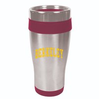 Berkeley Arched Varsity Text Yellow Berkeley 16oz Travel Tumbler