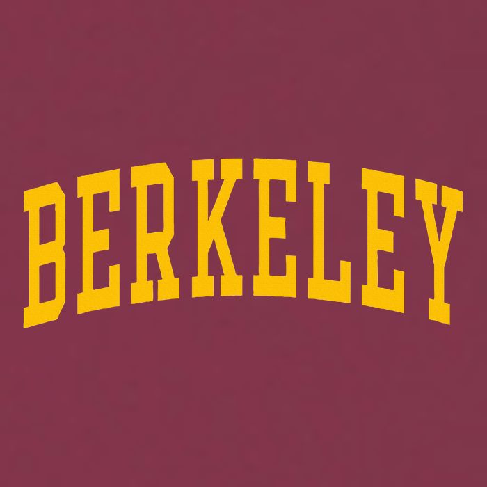 Berkeley Arched Varsity Text Yellow Berkeley 16oz Travel Tumbler