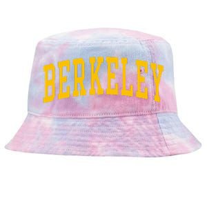 Berkeley Arched Varsity Text Yellow Berkeley Tie-Dyed Bucket Hat