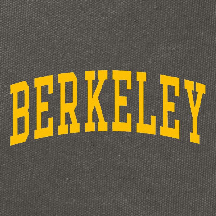 Berkeley Arched Varsity Text Yellow Berkeley Cotton Canvas Backpack