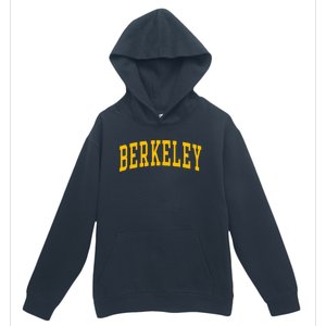 Berkeley Arched Varsity Text Yellow Berkeley Urban Pullover Hoodie