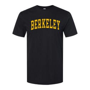 Berkeley Arched Varsity Text Yellow Berkeley Softstyle CVC T-Shirt