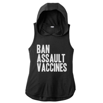 Ban Assault Vaccines Ladies PosiCharge Tri-Blend Wicking Draft Hoodie Tank