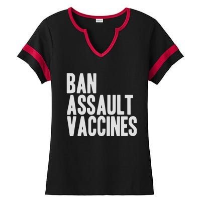 Ban Assault Vaccines Ladies Halftime Notch Neck Tee