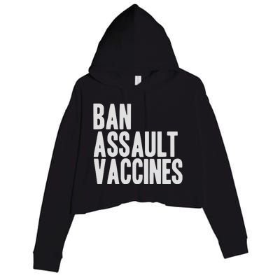 Ban Assault Vaccines Crop Fleece Hoodie