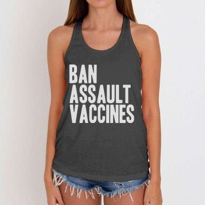 Ban Assault Vaccines Women's Knotted Racerback Tank