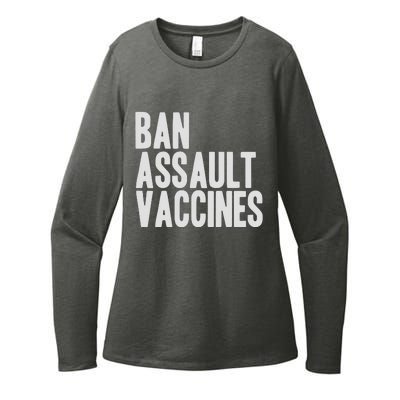 Ban Assault Vaccines Womens CVC Long Sleeve Shirt