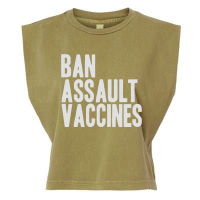 Ban Assault Vaccines Garment-Dyed Women's Muscle Tee