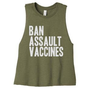 Ban Assault Vaccines Women's Racerback Cropped Tank