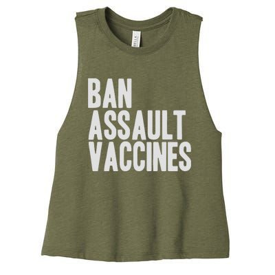 Ban Assault Vaccines Women's Racerback Cropped Tank