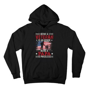 Being A Veteran Is An Honor Being Papa Is Priceless Hoodie