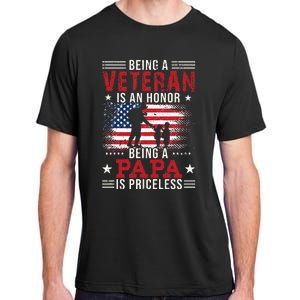 Being A Veteran Is An Honor Being Papa Is Priceless Adult ChromaSoft Performance T-Shirt