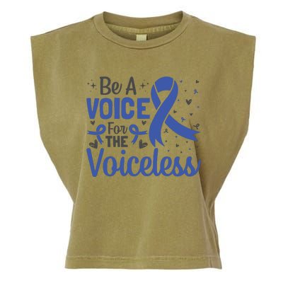 Be A Voice For The Voiceless Child Abuse Awareness National Garment-Dyed Women's Muscle Tee