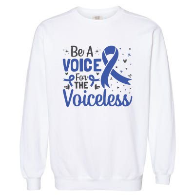 Be A Voice For The Voiceless Child Abuse Awareness National Garment-Dyed Sweatshirt