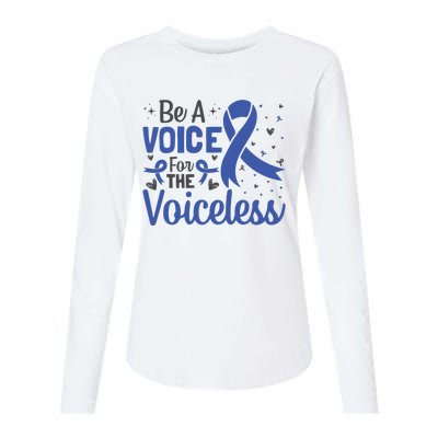 Be A Voice For The Voiceless Child Abuse Awareness National Womens Cotton Relaxed Long Sleeve T-Shirt