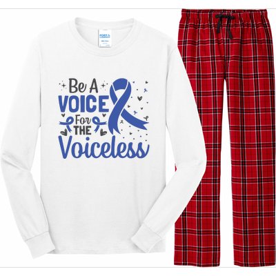 Be A Voice For The Voiceless Child Abuse Awareness National Long Sleeve Pajama Set