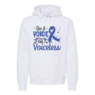 Be A Voice For The Voiceless Child Abuse Awareness National Premium Hoodie