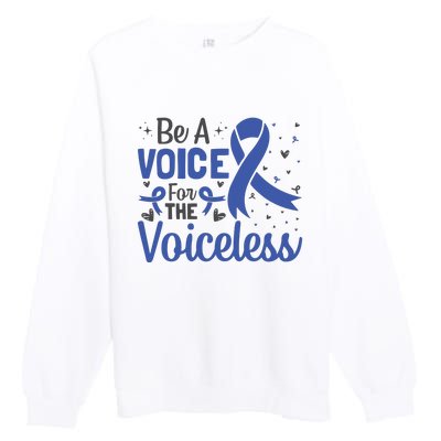 Be A Voice For The Voiceless Child Abuse Awareness National Premium Crewneck Sweatshirt