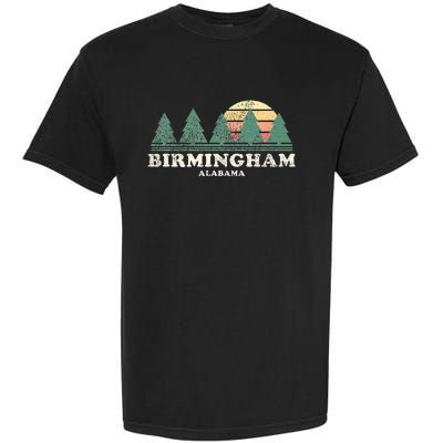 Birmingham Al Vintage Throwback Retro 70s Design Garment-Dyed Heavyweight T-Shirt