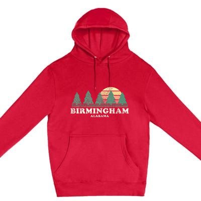 Birmingham Al Vintage Throwback Retro 70s Design Premium Pullover Hoodie