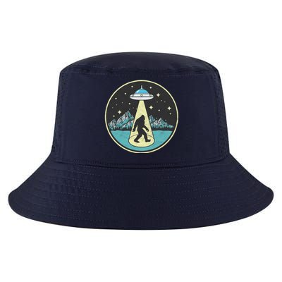 Bigfoot Abduction! Vintage Sasquatch & UFO Alien Graphic Cool Comfort Performance Bucket Hat