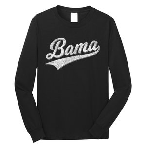 Bama Alabama Varsity Script Classic Sports Jersey Style Long Sleeve Shirt