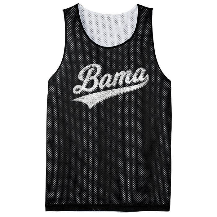 Bama Alabama Varsity Script Classic Sports Jersey Style Mesh Reversible Basketball Jersey Tank