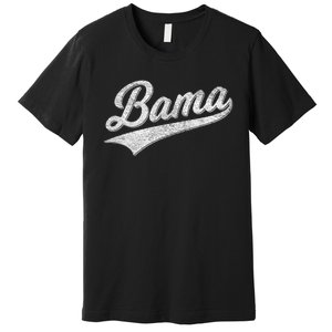 Bama Alabama Varsity Script Classic Sports Jersey Style Premium T-Shirt