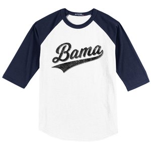 Bama Alabama Varsity Script Classic Sports Jersey Style Baseball Sleeve Shirt