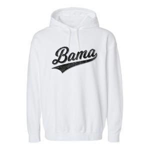 Bama Alabama Varsity Script Classic Sports Jersey Style Garment-Dyed Fleece Hoodie